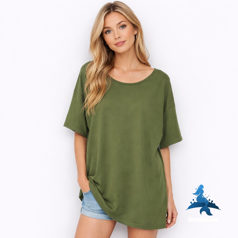 1262 NWT MELROSE AND MARKET T-Shirt Dress – S – Olive Green - Picture 5 of 16
